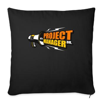 Chef de projet Gestion de projet Dr Chef d’équipe - Housse de coussin décorative 45 x 45 cm - noir - Devant