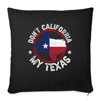 California Texas Sayings Proud Texan Texans - Sofa pillowcase 17,3'' x 17,3'' (45 x 45 cm) - black - Front