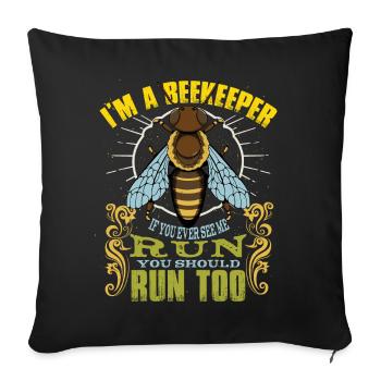 Je suis apiculteur - Housse de coussin décorative 45 x 45 cm - noir - Devant