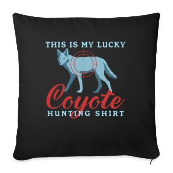 Chasse Chasseur Chasse Chasseresse Permis de Chasse Cadeau - Housse de coussin décorative 45 x 45 cm - noir - Devant