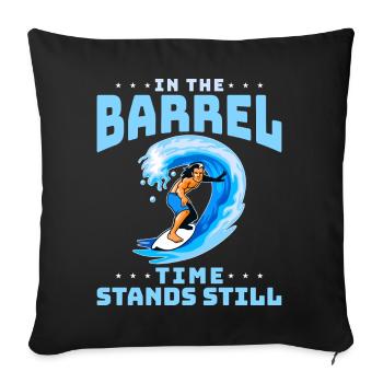 Surf, kitesurf, wakeboard, beach surfers - Housse de coussin décorative 45 x 45 cm - noir - Devant