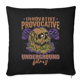 Underground Film, Independent Cinema, Horror - Sofakissenbezug 45 x 45 cm - Schwarz - Vorne