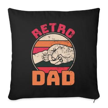 Retro Vintage Daddy 60s 70s 80s 90s Party Costume - Sofa pillowcase 17,3'' x 17,3'' (45 x 45 cm) - black - Front