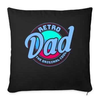 Retro Vintage Daddy 60s 70s 80s 90s Costume de fête - Housse de coussin décorative 45 x 45 cm - noir - Devant