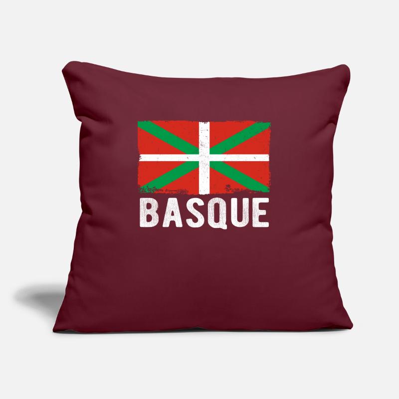Pays Basque Drapeau Basque Housse de coussin décorative 45 x 45 cm