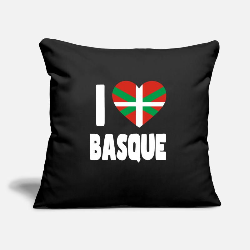 Pays Basque Drapeau Basque Housse de coussin décorative 45 x 45 cm