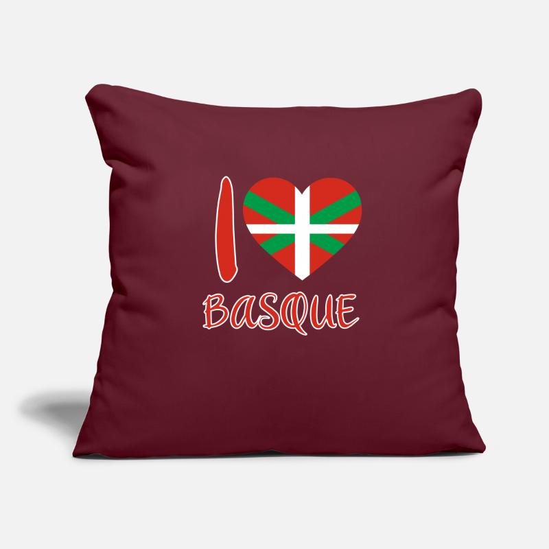 Pays Basque Drapeau Basque Housse de coussin décorative 45 x 45 cm