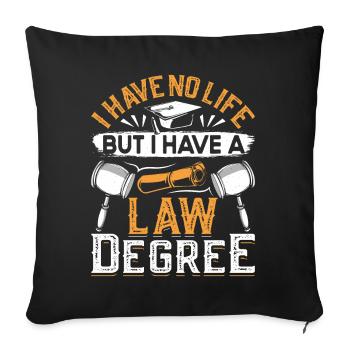 Doctorat Grand Diplôme - Housse de coussin décorative 45 x 45 cm - noir - Devant