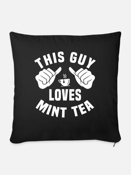 Minz Tee Minztee - Sofakissenbezug 45 x 45 cm - Schwarz