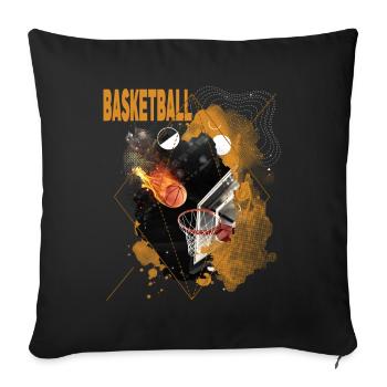 Basketball Fire Basketball Player Dunking Sport Retro - Sofa pillowcase 17,3'' x 17,3'' (45 x 45 cm) - black - Front