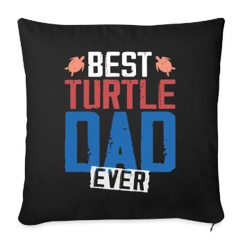 Sea Turtle Tortoise Dad Best - Housse de coussin décorative 45 x 45 cm - noir - Devant