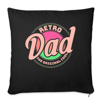 Retro Vintage Daddy 60s 70s 80s 90s Party Costume - Sofa pillowcase 17,3'' x 17,3'' (45 x 45 cm) - black - Front