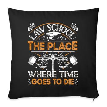 Doctorat Grand Diplôme - Housse de coussin décorative 45 x 45 cm - noir - Devant