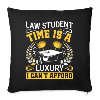Doctorat Grand Diplôme - Housse de coussin décorative 45 x 45 cm - noir - Devant