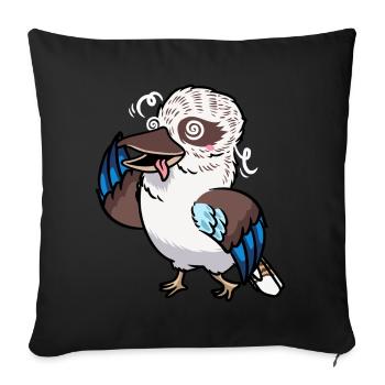 Laughing Hans Vogel Jägerliest Kawaii Emoticon - Housse de coussin décorative 45 x 45 cm - noir - Devant