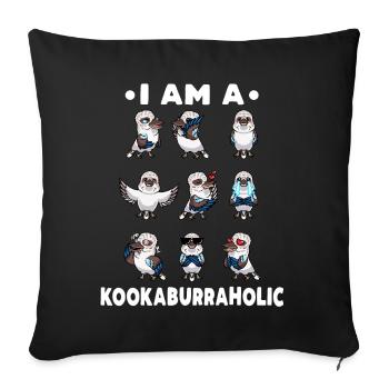 Hans Vogel qui rit L’émoticône Jägerreads - Housse de coussin décorative 45 x 45 cm - noir - Devant