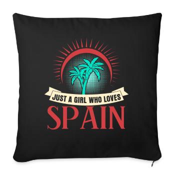 Spain Holidays Spanish - Sofa pillowcase 17,3'' x 17,3'' (45 x 45 cm) - black - Front