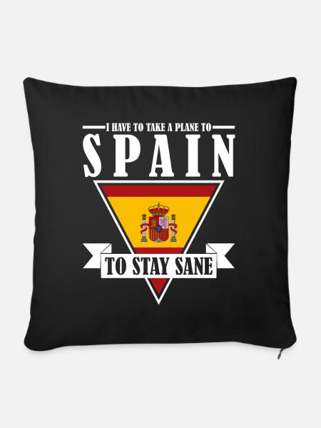 Spanien Urlauber Urlaub Spanisch - Sofakissenbezug 45 x 45 cm - Schwarz