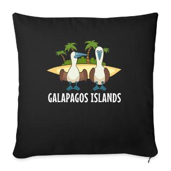 Galapagos Islands - Sofa pillowcase 17,3'' x 17,3'' (45 x 45 cm) - black - Front