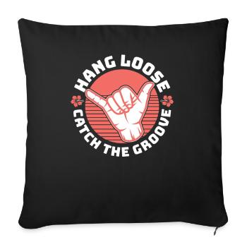 Surf, kitesurf, wakeboard, beach surfers - Housse de coussin décorative 45 x 45 cm - noir - Devant