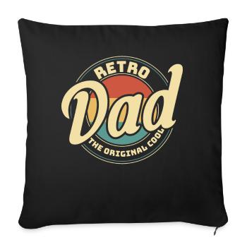 Retro Vintage Daddy 60s 70s 80s 90s Costume de fête - Housse de coussin décorative 45 x 45 cm - noir - Devant