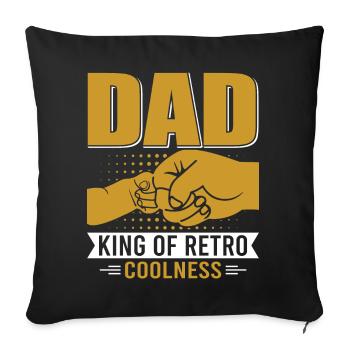 Retro Vintage Daddy 60s 70s 80s 90s Costume de fête - Housse de coussin décorative 45 x 45 cm - noir - Devant