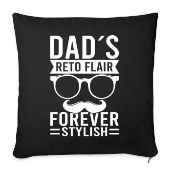 Retro Vintage Daddy 60s 70s 80s 90s Party Costume - Sofa pillowcase 17,3'' x 17,3'' (45 x 45 cm) - black - Front