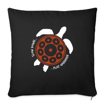 Jouer Handpan Turtle Handpan - Housse de coussin décorative 45 x 45 cm - noir - Devant