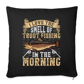 Funny Fishing Men Women - Sofakissenbezug 45 x 45 cm - Schwarz - Vorne