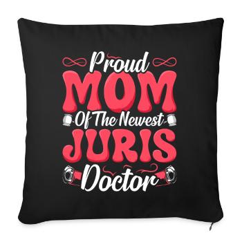 Doctorat Grand Diplôme - Housse de coussin décorative 45 x 45 cm - noir - Devant