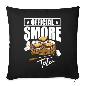 Testeur officiel Smore - Housse de coussin décorative 45 x 45 cm - noir - Devant