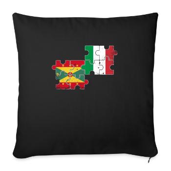 Grenada Italy Vintage Flag Grenader - Sofa pillowcase 17,3'' x 17,3'' (45 x 45 cm) - black - Front