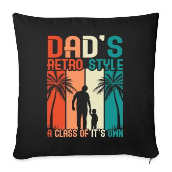 Super papa, papa, meilleur papa Fête des pères - Housse de coussin décorative 45 x 45 cm - noir - Devant