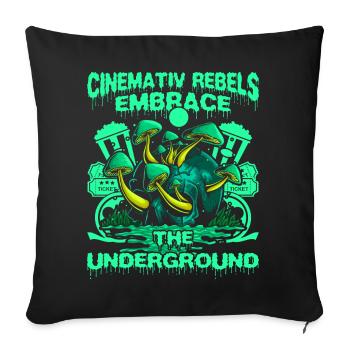 Underground Film, Independent Cinema, Horror - Sofakissenbezug 45 x 45 cm - Schwarz - Vorne