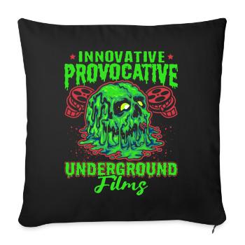 Underground Film, Independent Cinema, Horror - Sofakissenbezug 45 x 45 cm - Schwarz - Vorne