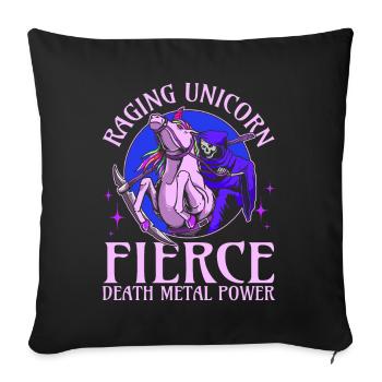 Goth Rock Satan Unicorn Festivals Death Metal - Sofa pillowcase 17,3'' x 17,3'' (45 x 45 cm) - black - Front