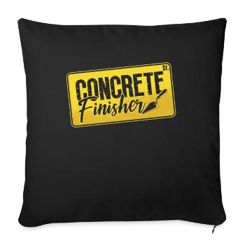 Concrete Finisher Construction Worker Concreter - Sofakissenbezug 45 x 45 cm - Schwarz - Vorne