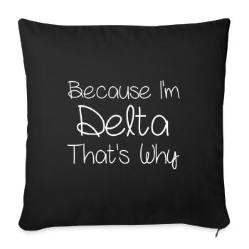 DELTA Lustiger personalisierter Geburtstag - Sofakissenbezug 45 x 45 cm - Schwarz - Vorne