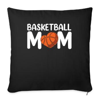 Basketball Maman Basketball Player Coach Team - Housse de coussin décorative 45 x 45 cm - noir - Devant
