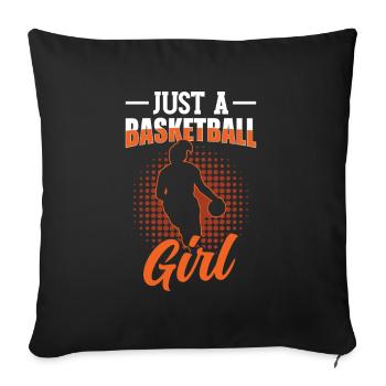 Only One Basketball Girls Team Basketball Player - Sofa pillowcase 17,3'' x 17,3'' (45 x 45 cm) - black - Front