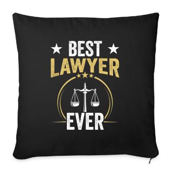 Meilleur avocat de tous les temps Avocat Avocat - Housse de coussin décorative 45 x 45 cm - noir - Devant