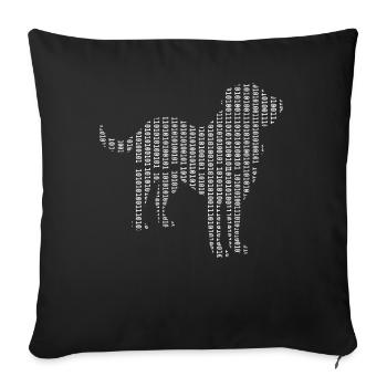 Computer Scientist Dog Admin Programmer - Sofa pillowcase 17,3'' x 17,3'' (45 x 45 cm) - black - Front