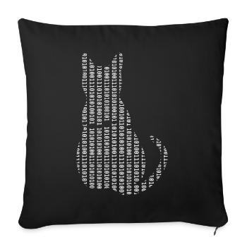 Informatiker Katze Admin Programmierer - Sofakissenbezug 45 x 45 cm - Schwarz - Vorne