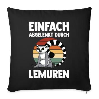 Lemur - Sofakissenbezug 45 x 45 cm - Schwarz - Vorne