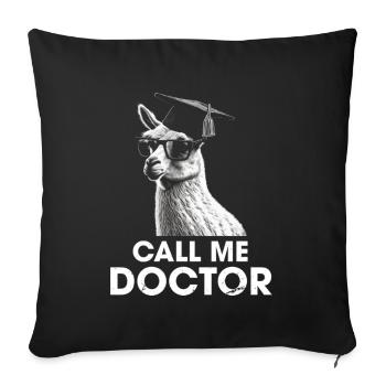 Call Me Doctor University Degree Doctor - Sofa pillowcase 17,3'' x 17,3'' (45 x 45 cm) - black - Front