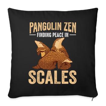 Paix dans les hangars Pangolins Trouver des amants - Housse de coussin décorative 45 x 45 cm - noir - Devant