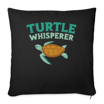 Sea Turtle Tortoise Turtle - Sofakissenbezug 45 x 45 cm - Schwarz - Vorne