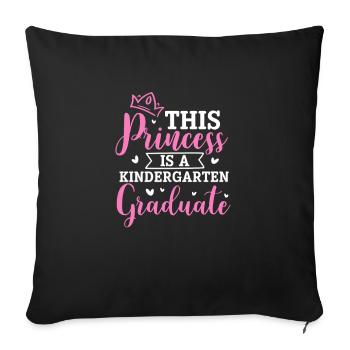 Kindergarten Child School Enrollment School Gift - Sofa pillowcase 17,3'' x 17,3'' (45 x 45 cm) - black - Front