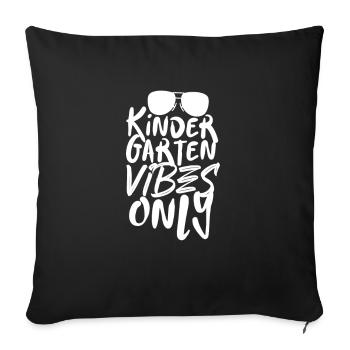 Kindergarten Child School Enrollment School Gift - Sofa pillowcase 17,3'' x 17,3'' (45 x 45 cm) - black - Front