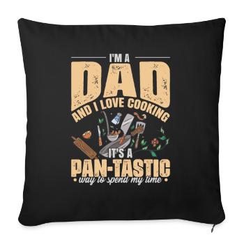 Dad Cooking Father's Day Dad Joke Birthday - Sofa pillowcase 17,3'' x 17,3'' (45 x 45 cm) - black - Front